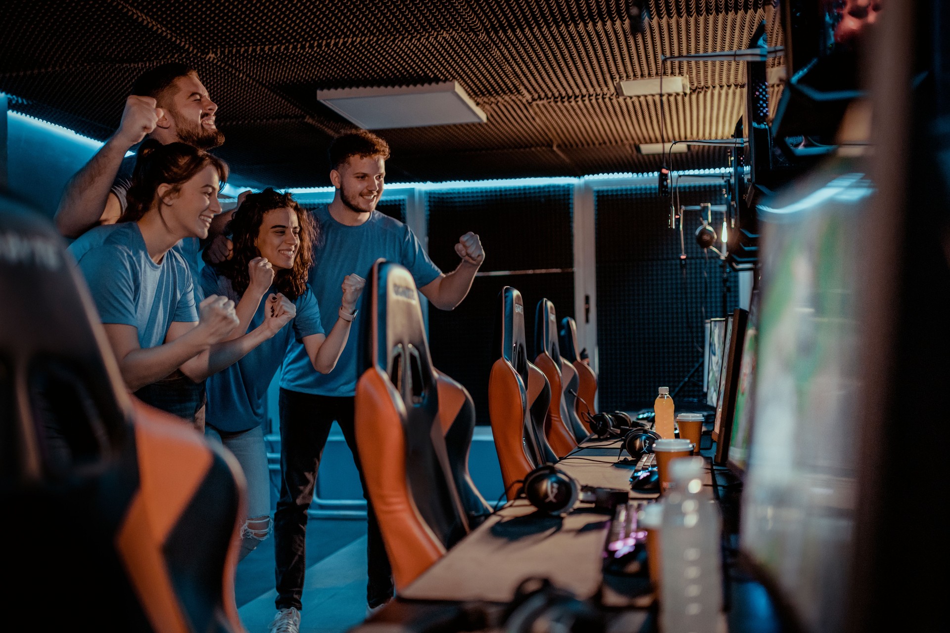 Team Celebrating Victory After Esports Competition
